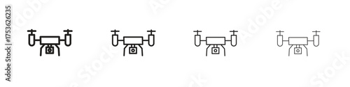 Drone icon outline vector. outline icons collection.