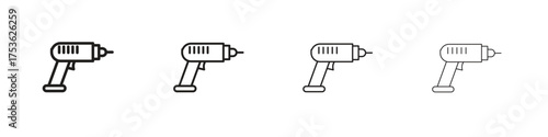 Drill icon outline vector. outline icons collection.