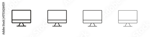 Desktop icon outline vector. outline icons collection.