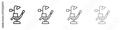 Dentist chair icon outline vector. outline icons collection.