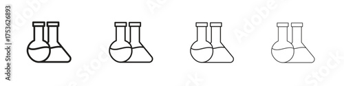 Chemistry icon outline vector. outline icons collection.