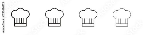 Chef hat icon outline vector. outline icons collection.