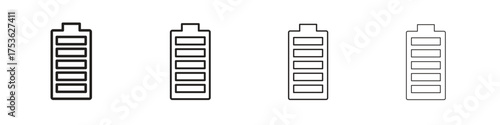 Battery icon outline vector. outline icons collection.