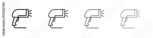 Barcode scanner icon outline vector. outline icons collection.