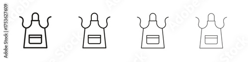 Apron icon outline vector. outline icons collection.
