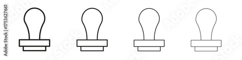 Approval stamp icon outline vector. outline icons collection.