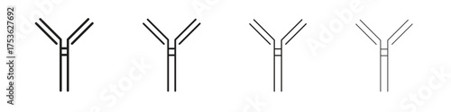 Antibody icon outline vector. outline icons collection.
