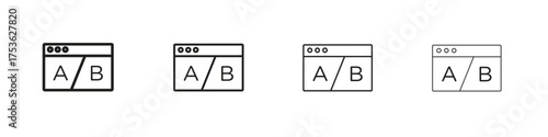 A B test icon outline vector. outline icons collection.