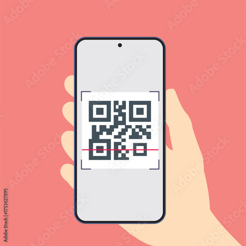  Scanning QR code with smartphone - qrcode