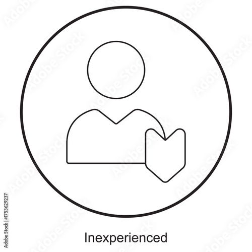 inexperienced icon, Entry-Level Position, Beginner Role, Trainee Opportunity, Junior Associate, Fresh Graduate, vector