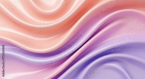 Abstract soft gradient fabric texture with flowing waves and gentle light
