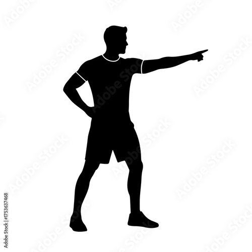 black and white vector silhouette of gym person
