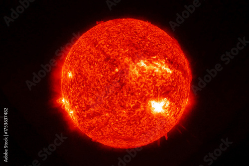 Fototapeta Naklejka Na Ścianę i Meble -  The sun from space. Elements of this image furnished by NASA