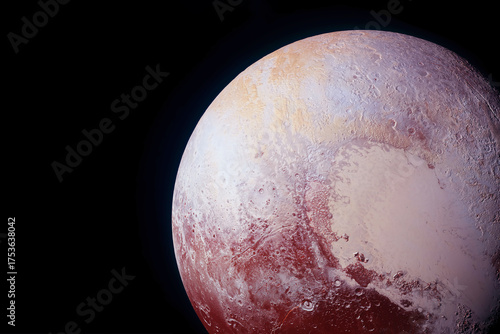 Fototapeta Naklejka Na Ścianę i Meble -  Planet Pluto on a dark background. Elements of this image furnished by NASA