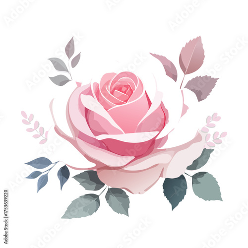 Englische Rose in Altrosa – Vintage-Charme