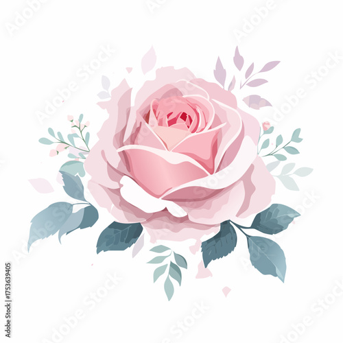 Englische Rose in Altrosa – Vintage-Charme