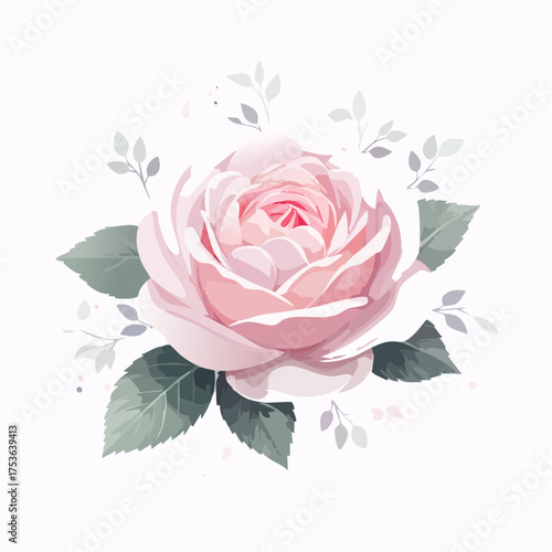 Englische Rose in Altrosa – Vintage-Charme