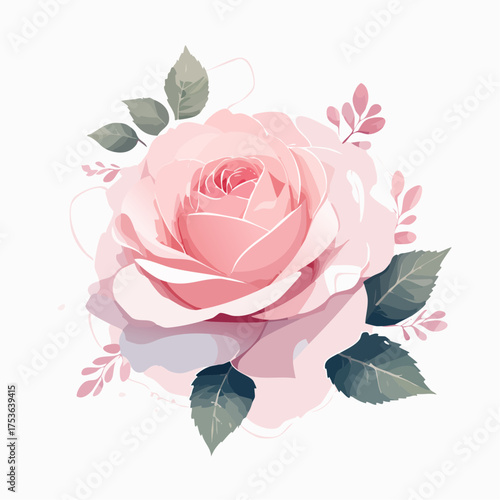 Englische Rose in Altrosa – Vintage-Charme