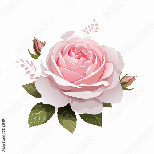 Englische Rose in Altrosa – Vintage-Charme