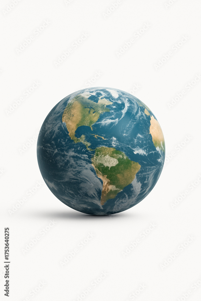 Fototapeta premium Clean Minimal Earth Globe Representing Global Sustainability 