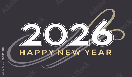 Happy New Year 2026: Sleek Swirl Greetings, Elegant Designs, and Celebration Ideas - Top 2026 New Year Wishes & Party Trends