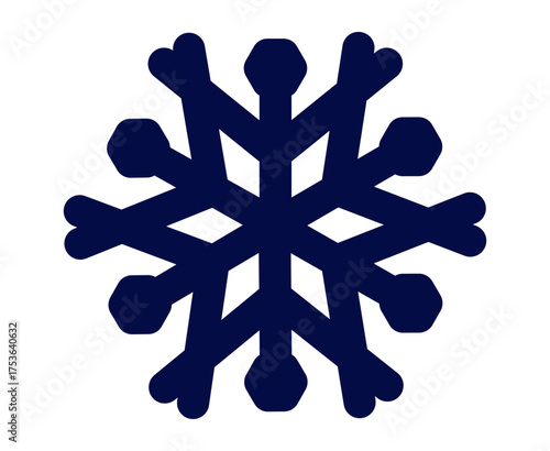 Detailed blue snowflake ideal for winter themes, crafts, and seasonal decorations.