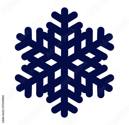Elegant snowflake illustration, perfect for winter-themed design, decoration, and seasonal crafts.