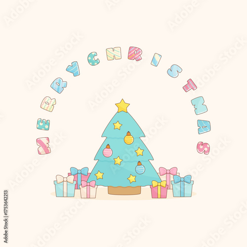 soft merry christmas greeting