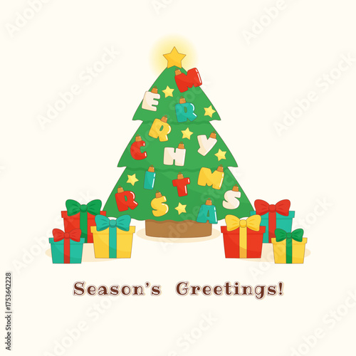 vivid christmas season greeting