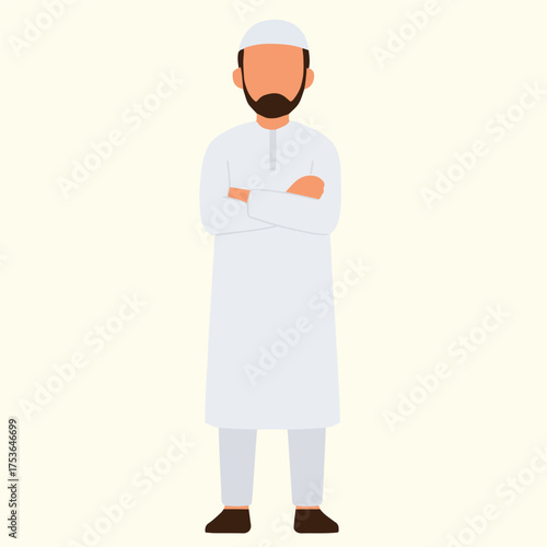 Confident Muslim Man Illustration