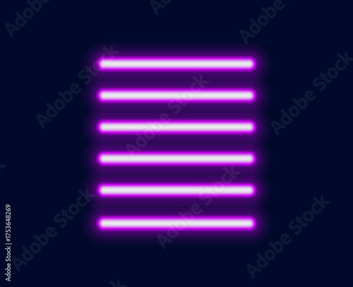 A series of glowing neon lines arranged horizontally creating a modern abstract digital or technological pattern.