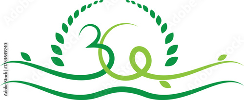 Green 3G text logo with leaves