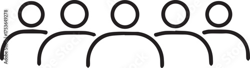 Teamwork and unity are visually shown with simple figures, representing collaboration, community, and connection in a modern and minimalist way