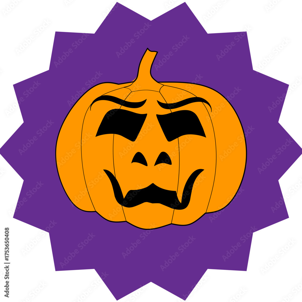 Fototapeta premium Halloween Pumpkin Face