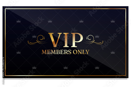 VIP Invitation. Premium VIP card. Luxury template design. Vector illustration.
