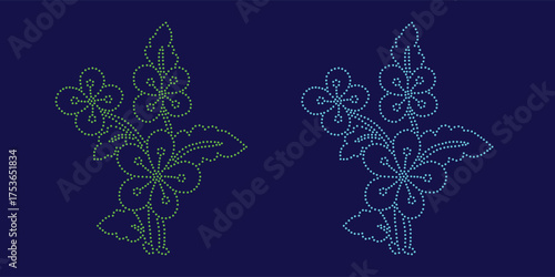 Crystal bling appique transfer rhinestone design, Casual Rhinestone template