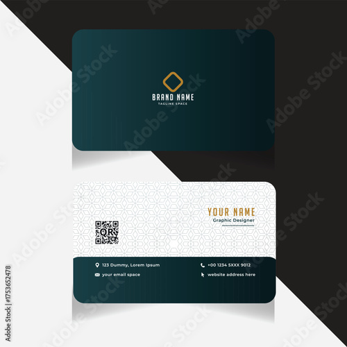 MODERN BUSINESS CARD WITH BACK TO BACK