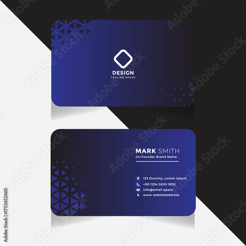 MODERN BUSINESS CARD WITH BACK TO BACK