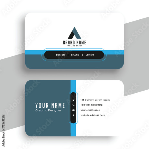 MODERN BUSINESS CARD WITH BACK TO BACK