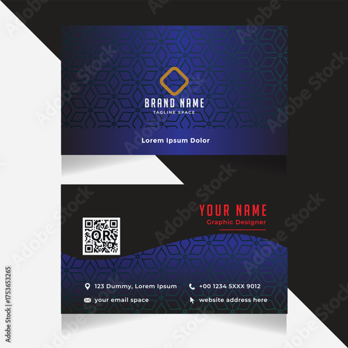 MODERN BUSINESS CARD WITH BACK TO BACK