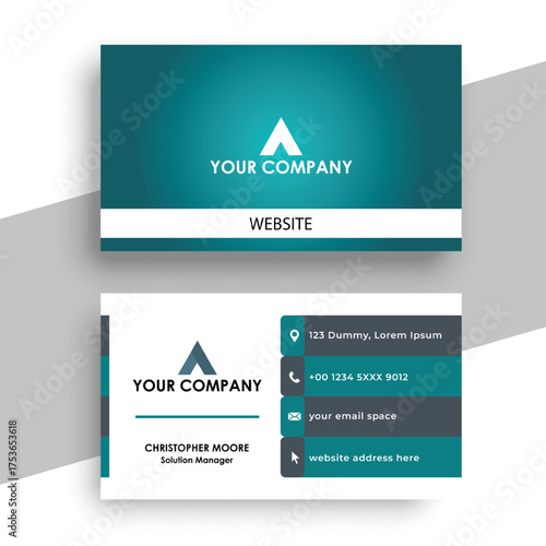MODERN BUSINESS CARD WITH BACK TO BACK
