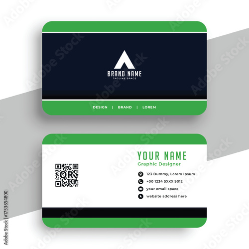 MODERN BUSINESS CARD WITH BACK TO BACK