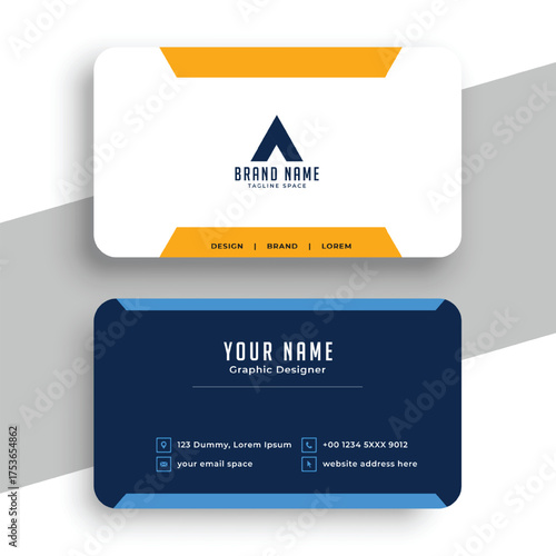 MODERN BUSINESS CARD WITH BACK TO BACK