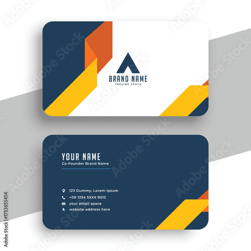 MODERN BUSINESS CARD WITH BACK TO BACK