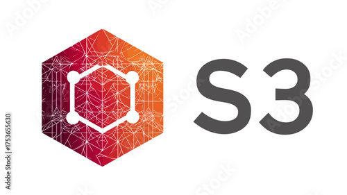 Scalable data storage S3 concept with futuristic network icon for cloud computing, digital technology, and online services