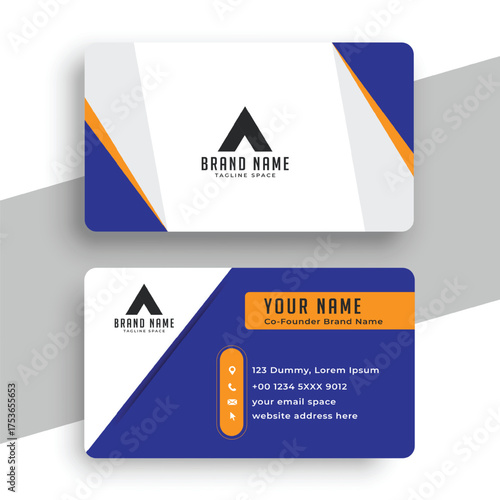 MODERN BUSINESS CARD WITH BACK TO BACK