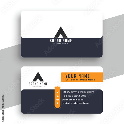 MODERN BUSINESS CARD WITH BACK TO BACK