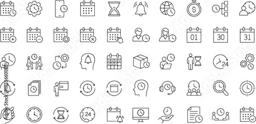 Vector icon set for business, mobile, web, and internet illustration