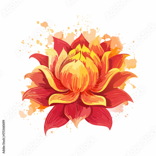 Feuerblüte – lebendige Energie in Rot und Gold