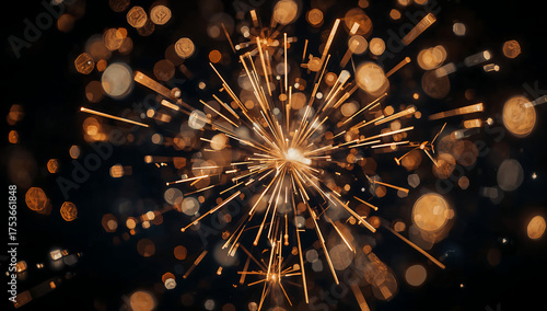 sparkler on black background